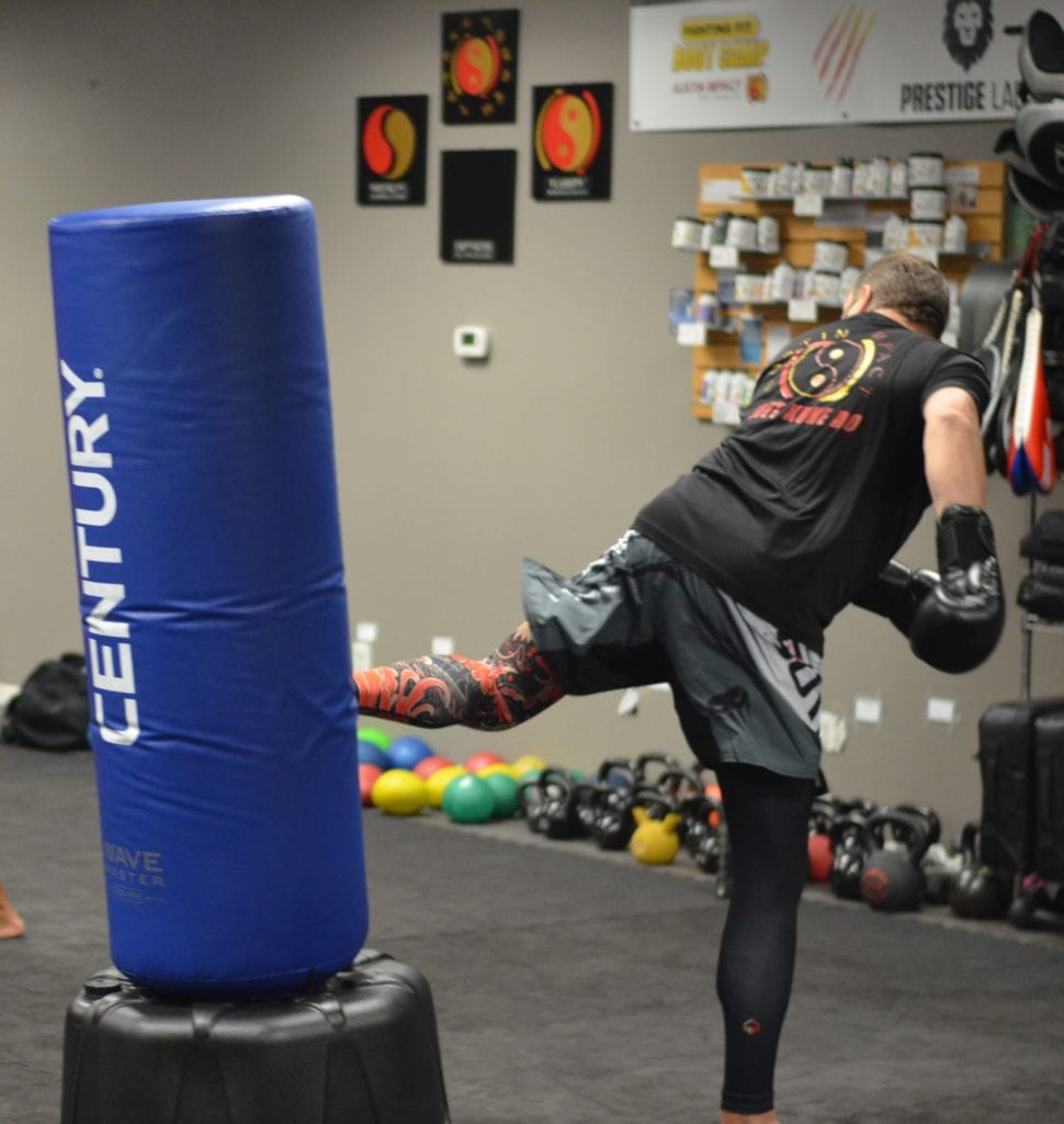 Kickboxing Class Spinning Back Kick
